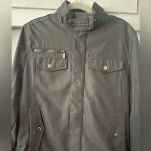 Kenneth Cole Button Clad Jacket, Grey, Size M